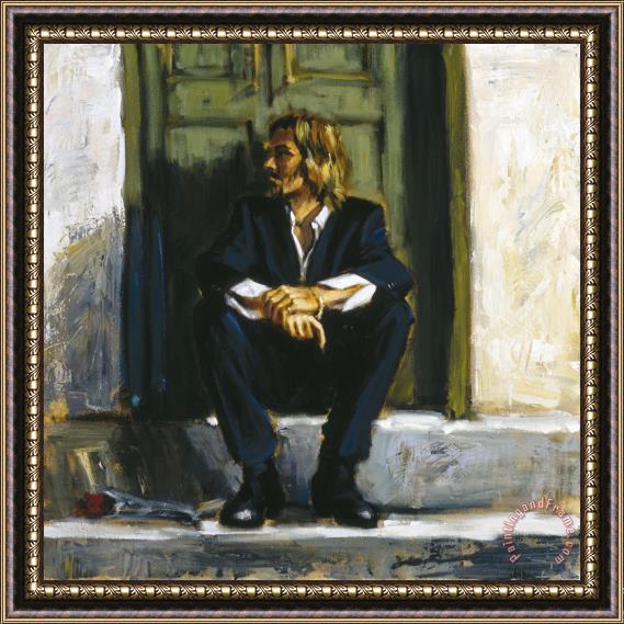 Fabian Perez Waiting for The Romance to Come Back I Framed Print