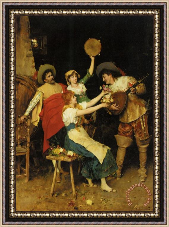 Federico Andreotti Flowers for Music Framed Painting