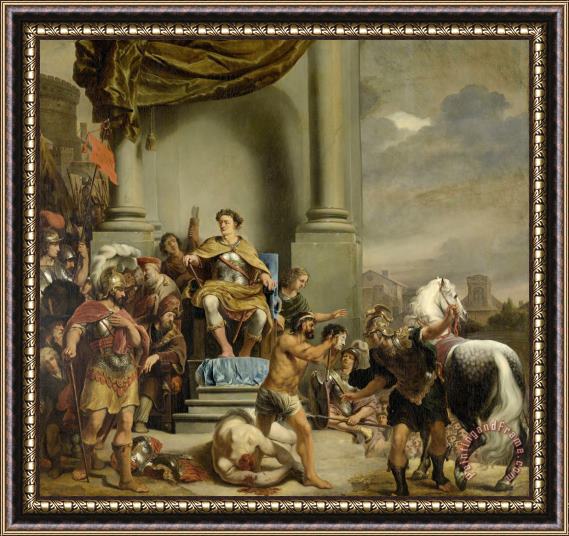 Ferdinand Bol Consul Titus Manlius Torquatus Orders The Beheading of His Son Framed Painting