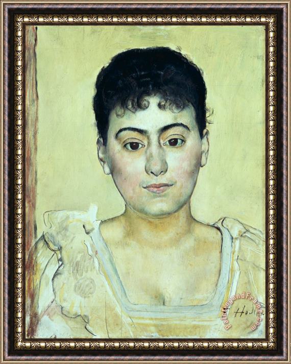 Ferdinand Hodler Portrait of Madame De R. Framed Print