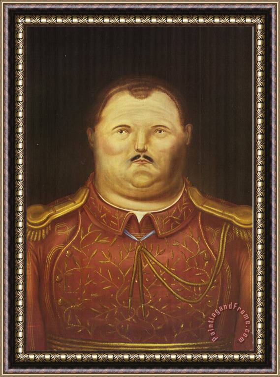 fernando botero A General Framed Painting