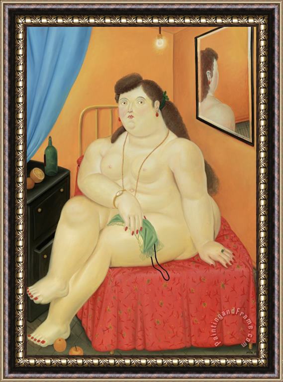 Fernando Botero Nude, 1983 Framed Painting