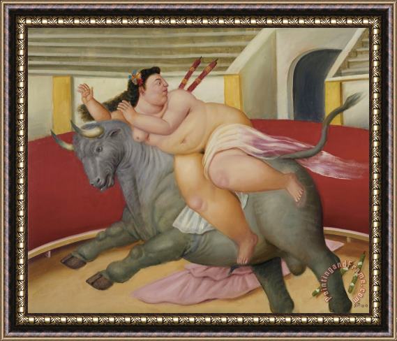 Fernando Botero Rape of Europa, 1991 Framed Painting