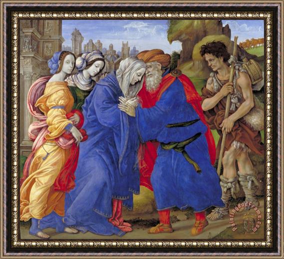 Filippino Lippi The Meeting of Joachim And Anne Outside The Golden Gate of Jerusalem Framed Print