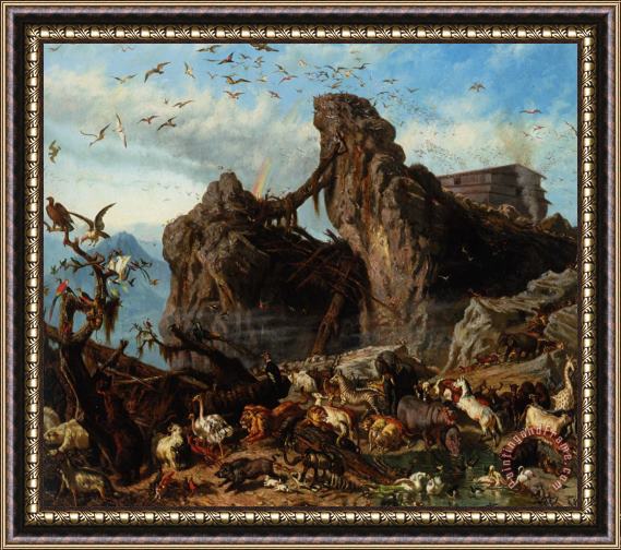Filippo Palizzi After The Flood Framed Painting