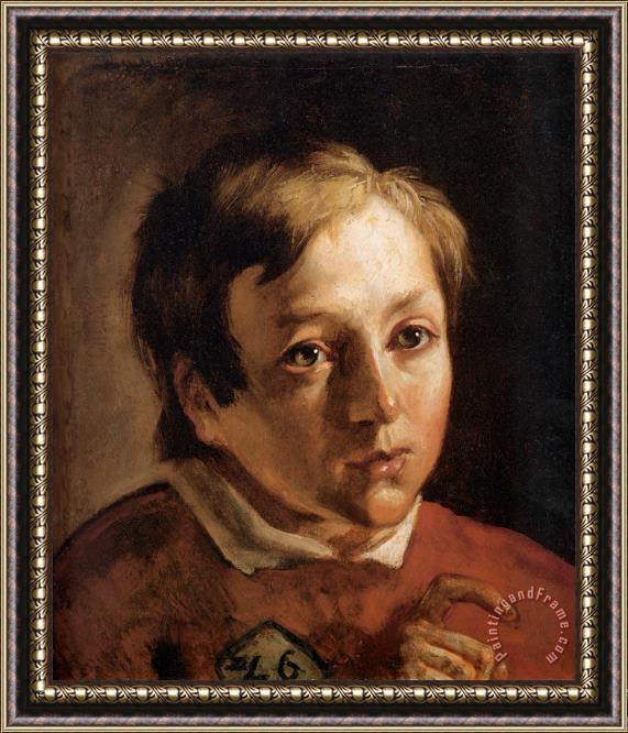 Ford Madox Brown Head of a Page Boy Framed Painting