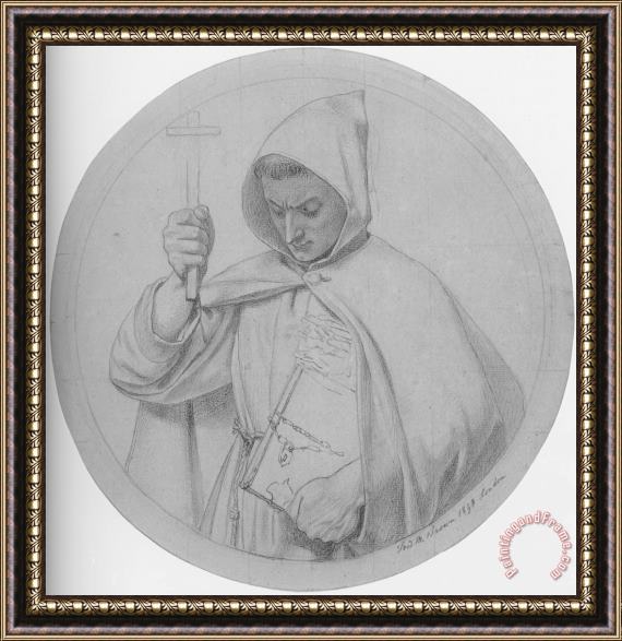 Ford Madox Brown Study of a Monk, Representing Catholic Faith Framed Painting