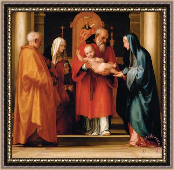 Fra Bartolomeo The Scene of Christ in The Temple Framed Painting
