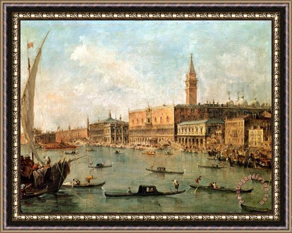 Francesco Guardi The Palace and the Molo from the Basin of San Marco Framed Print