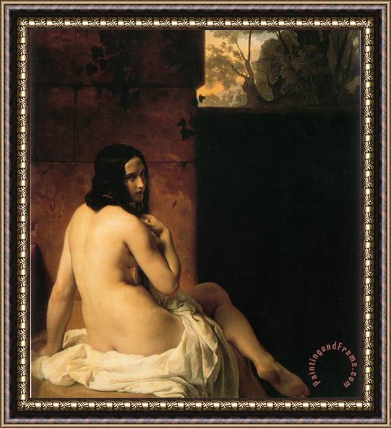Francesco Hayez Susanna Bathing Framed Painting