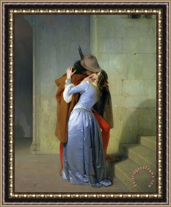 Francesco Hayez The Kiss Framed Painting