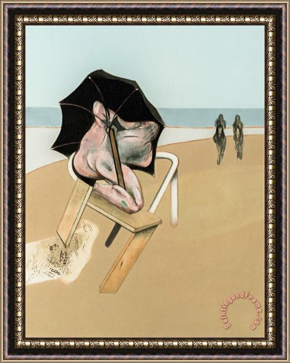 Francis Bacon Metropolitan Triptych (left Panel), 1981 Framed Painting