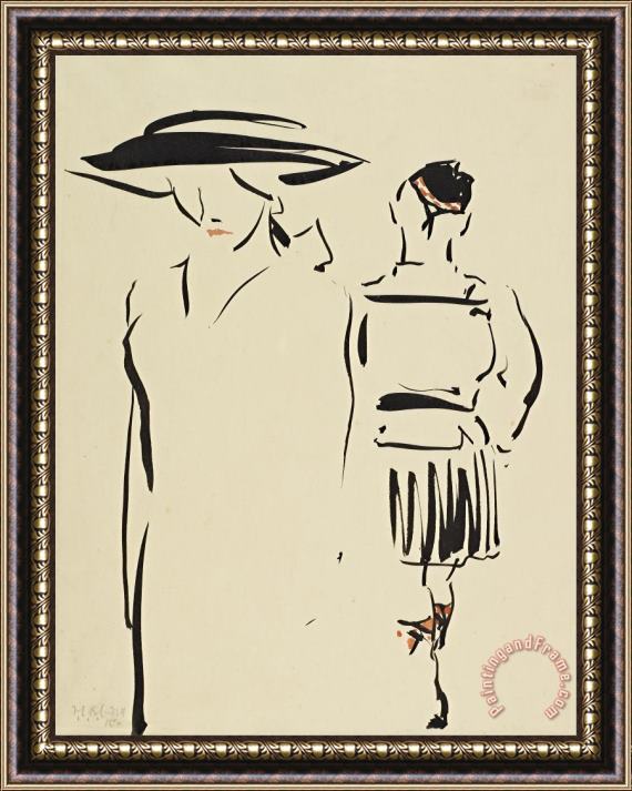 Francis Campbell Boileau Cadell The Parting Framed Print