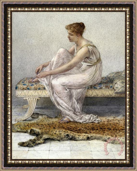 Francis Davis Millet Woman on Divan Framed Painting