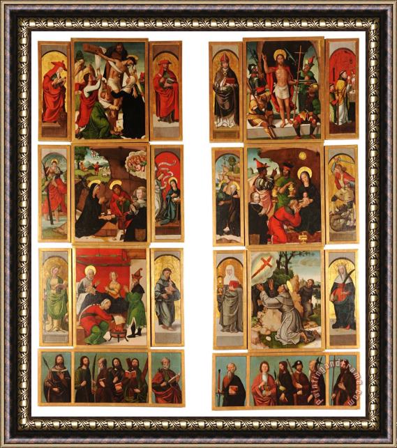 Francisco De Comontes Altarpiece of Santa Ana Framed Print