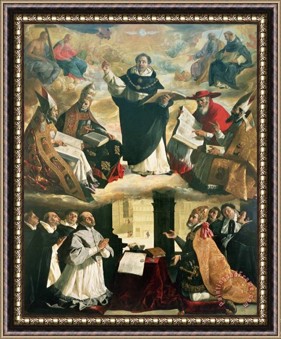 Francisco de Zurbaran The Apotheosis of Saint Thomas Aquinas Framed Print
