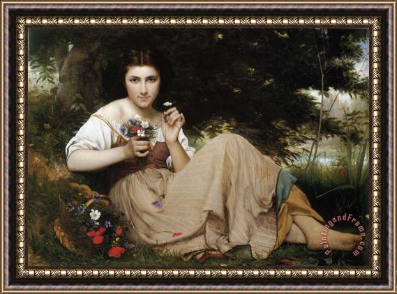 Francois Alfred Delobbe A Moment's Rest Framed Print