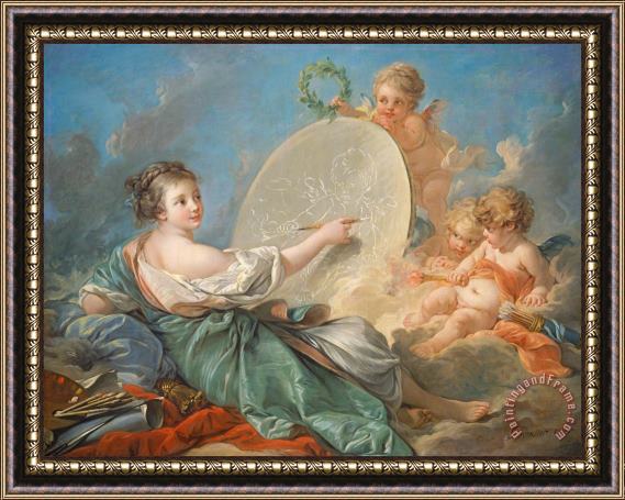 Francois Boucher Allegory Of Painting Framed Painting