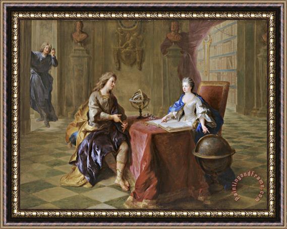 Francois De Troy The Astronomy Lesson of The Duchesse Du Maine Framed Print