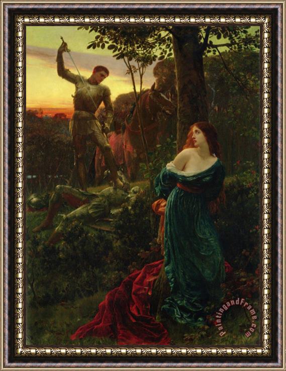Frank Dicksee Chivalry Framed Painting