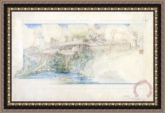 Frank Lloyd Wright John C. Pew House, Shorewood Hills, Wi Framed Painting