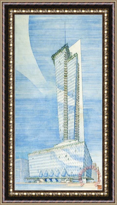 Frank Lloyd Wright Rogers Lacy Hotel, Dallas, Tx (project) Framed Print