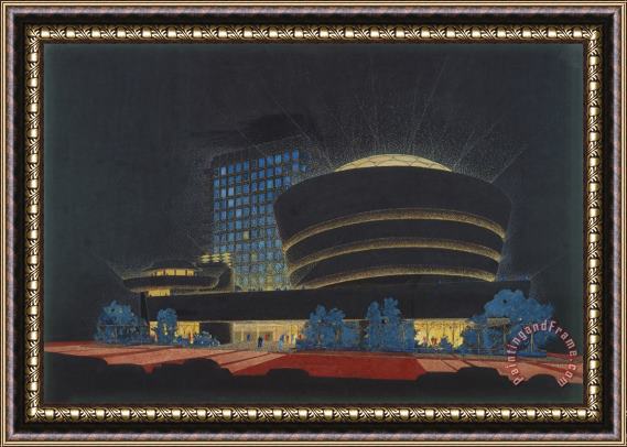 Frank Lloyd Wright Solomon R. Guggenheim Museum, New York, Ny Framed Painting