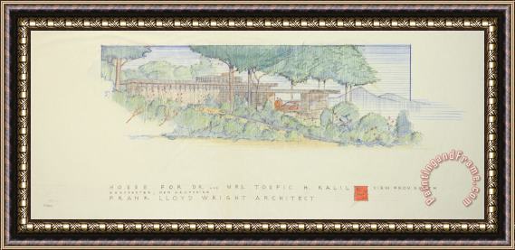 Frank Lloyd Wright Toufic Kalil House Framed Print