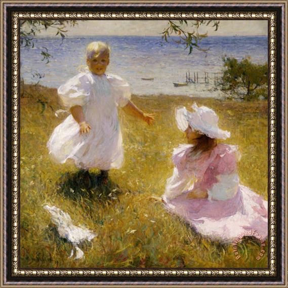 Frank Weston Benson The Sisters Framed Painting