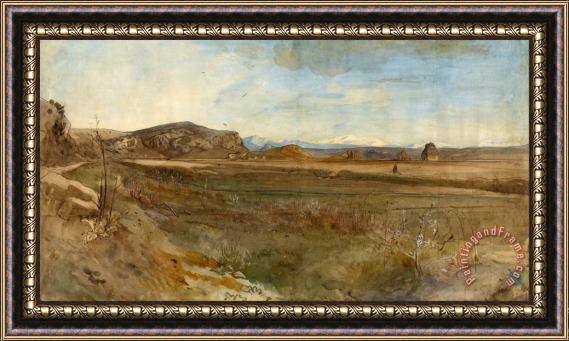 Franz Albert Venus Campagna Landscape on The Via Flaminia Framed Print