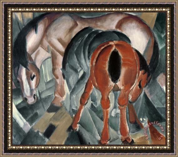 Franz Marc Horse with Two Foals Framed Print