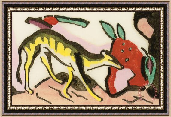 Franz Marc Mythical Animal Framed Print