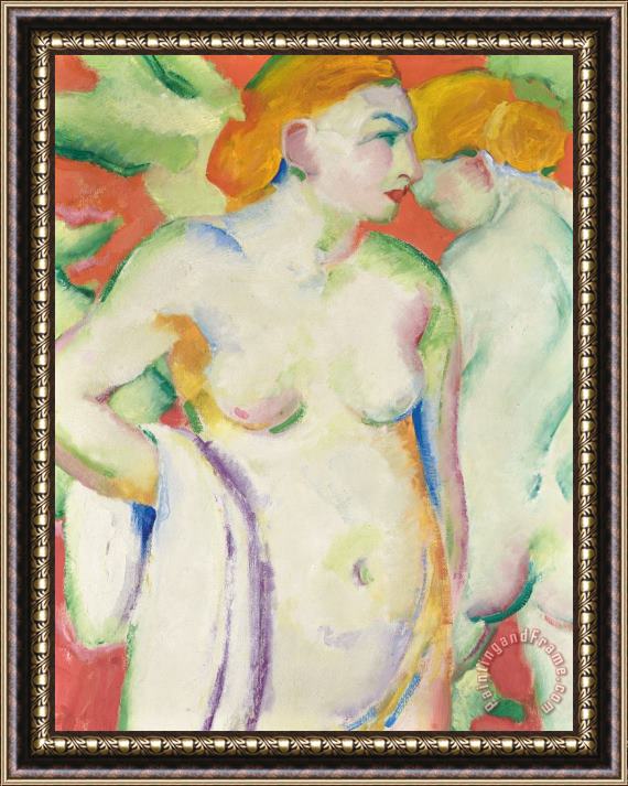 Franz Marc Nudes In Cinnabar Framed Print