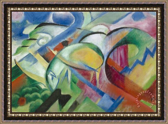 Franz Marc The Sheep Framed Painting