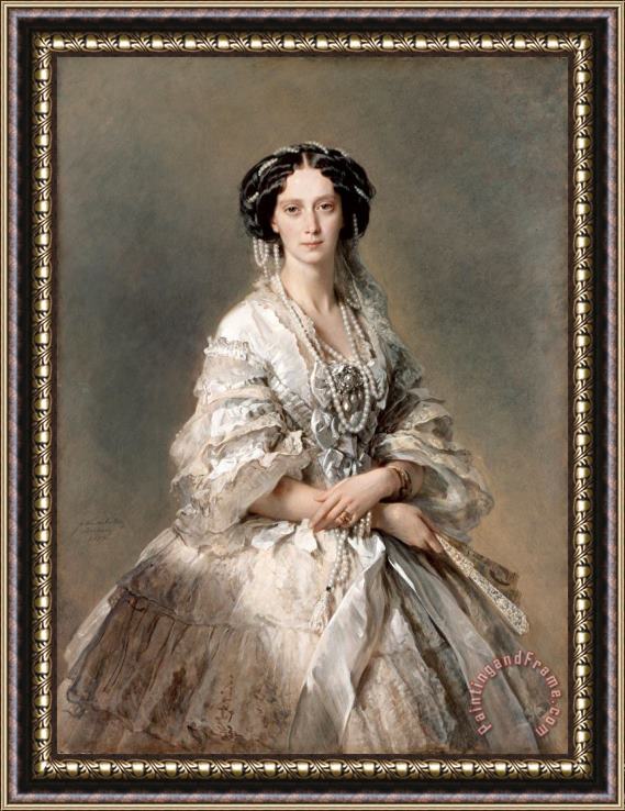 Franz Xaver Winterhalter Portrait of Empress Maria Alexandrovna Framed Painting