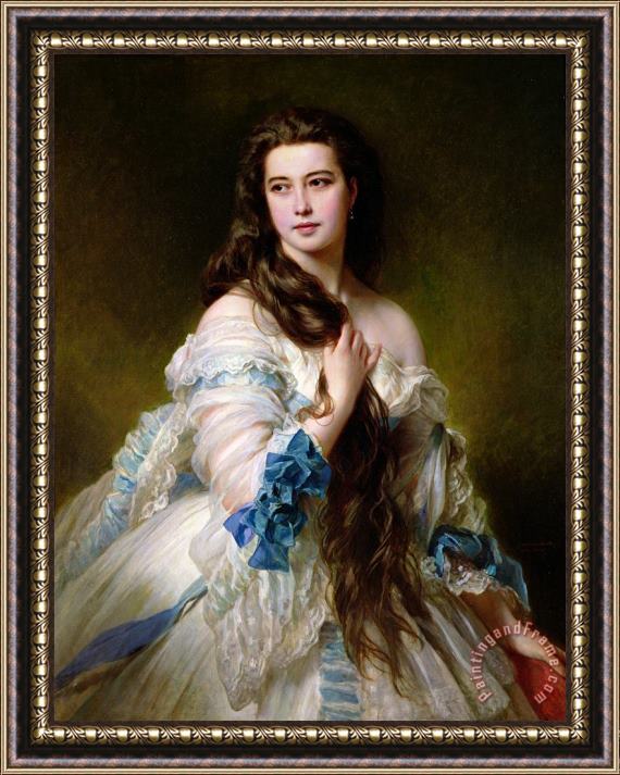 Franz Xaver Winterhalter Portrait of Madame Rimsky Korsakov Framed Print