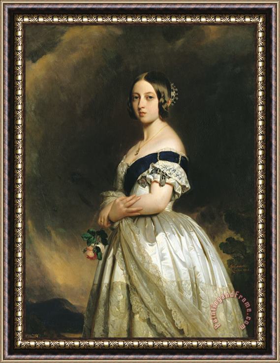 Franz Xaver Winterhalter Queen Victoria Framed Print
