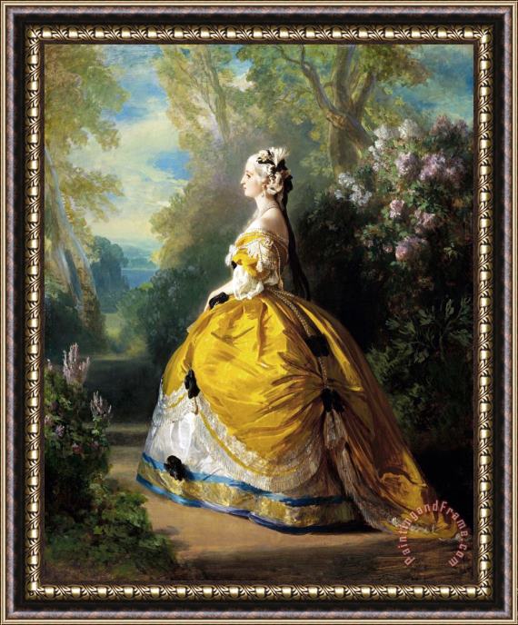 Franz Xaver Winterhalter The Empress Eugenie (eugenie De Montijo) Framed Print