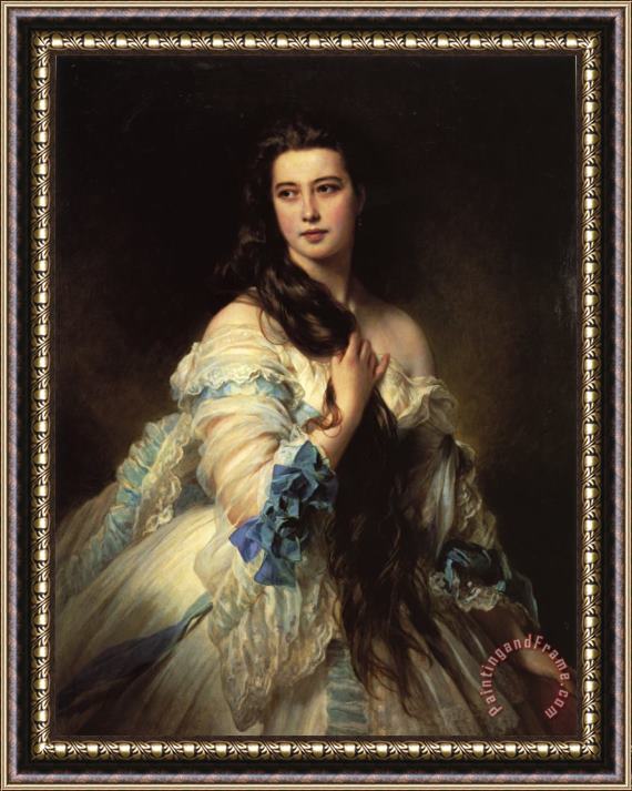 Franz Xavier Winterhalter Madame Barbe De Rimsky Korsakov Framed Painting