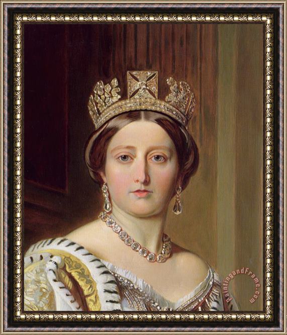 Franz Xavier Winterhalter Portrait of Queen Victoria Framed Print