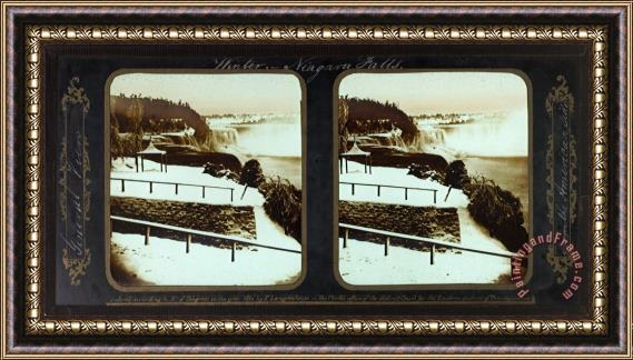 Frederic And William Langenheim Winter Niagara Falls, General View From The American Side Framed Print