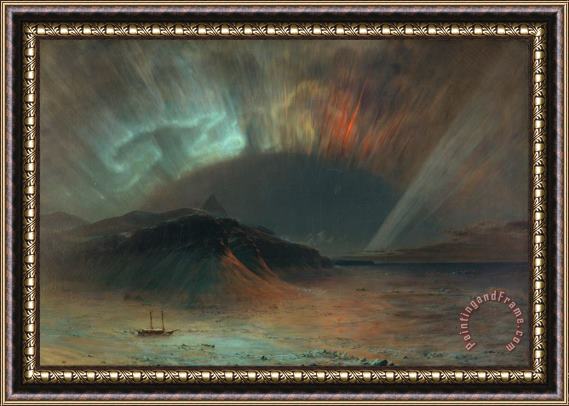 Frederic Edwin Church Aurora Borealis Framed Painting