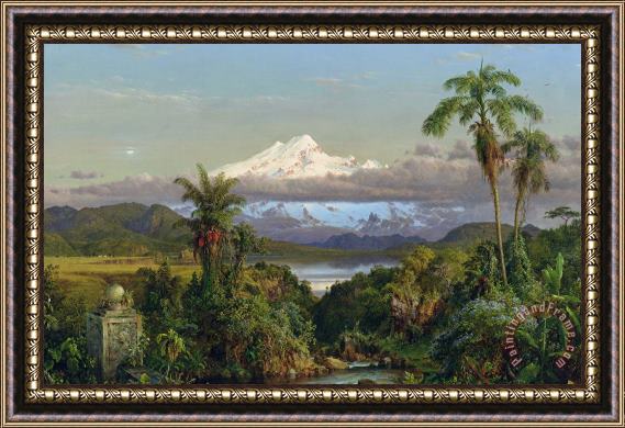 Frederic Edwin Church Cayambe Framed Painting