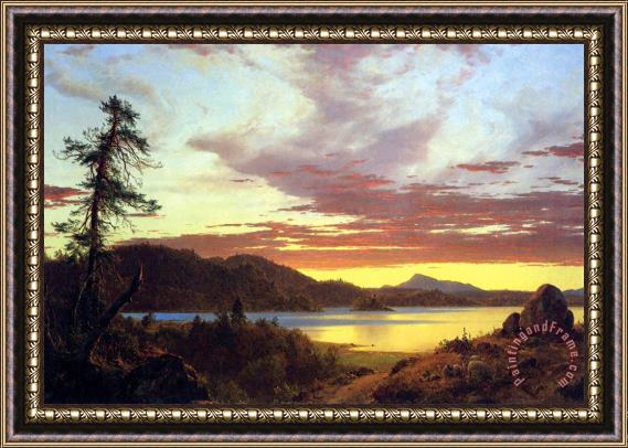 Frederic Edwin Church Frederic Edwin Church a Sunset Framed Print