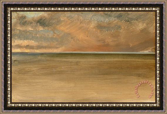 Frederic Edwin Church Seascape with Icecap in The Distance Framed Painting
