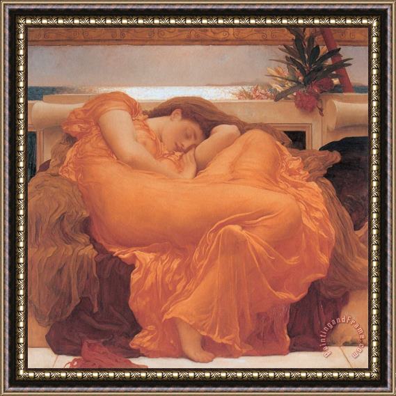 Frederic Leighton Flaming June - 1895 Framed Painting