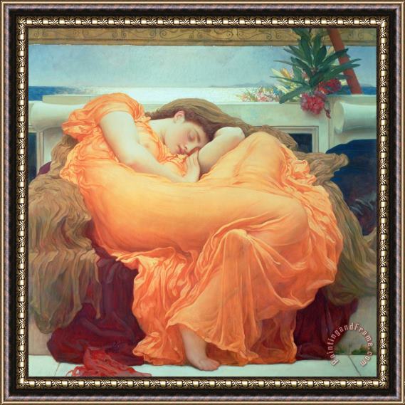 Frederic Leighton Flaming June Framed Painting