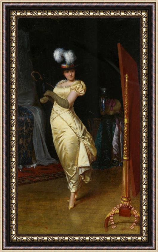 Frederic Soulacroix Preparing for The Ball Framed Painting