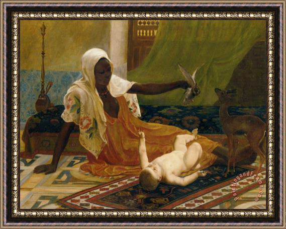 Frederick Goodall A New Light in The Harem Framed Painting