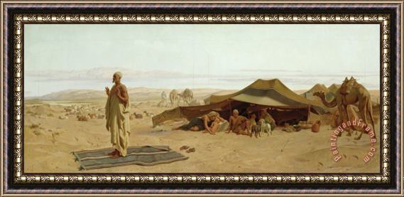 Frederick Goodall Evening Prayer in the West Framed Painting